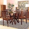 Baxton Studio Valda Modern Two-Tone Dark Brown and Walnut Brown Finished Wood 5-PC Dining Set 178-11384-10900-Zoro - alternate 3